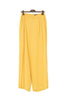 Pantalone palazzo giallo con vita elastica ricamata