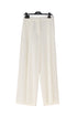 Pantalon palazzo en coton nacre blanche