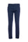 Navy blue trousers in stretch cotton and silk blend