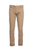 Sand slim trousers in stretch cotton gabardine