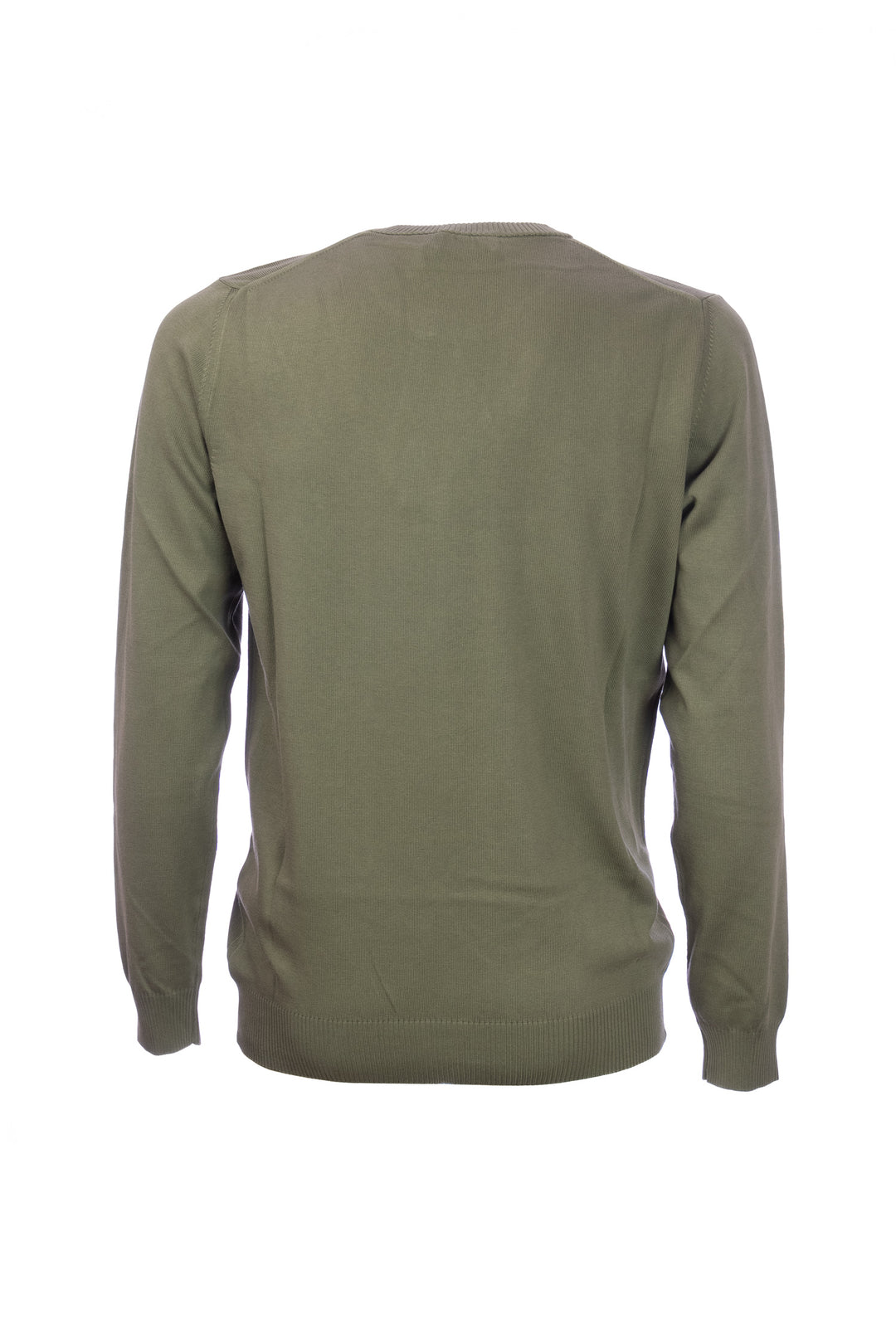 Ficus green crew neck sweater in cotton