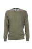 Ficus green crew neck sweater in cotton