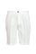 White linen bermuda with elastic waist