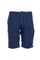 Navy blue bermuda in linen with elastic waist