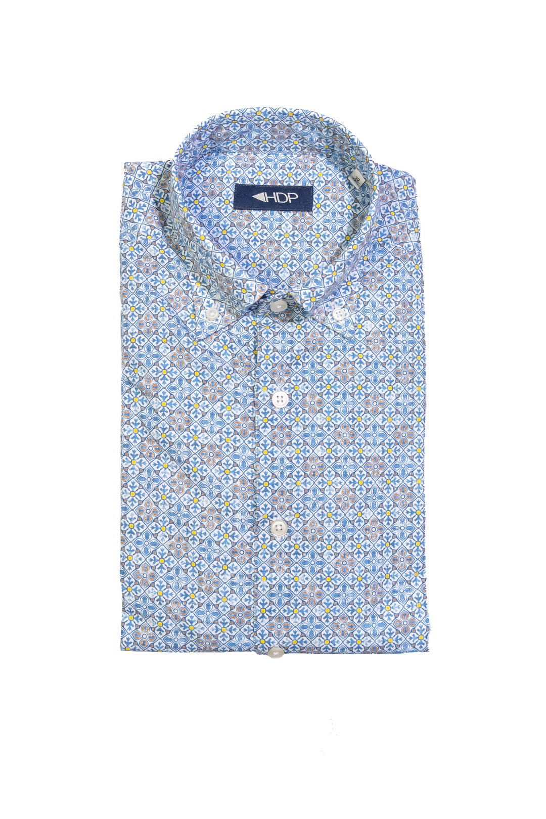 Chemise boutonnée slim bleu clair en coton à carreaux