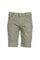 Bermuda cinque tasche verde in lyocell e cotone stretch con toppe