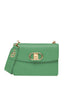 Borsa a tracolla verde ecosostenibile con logo magnetico