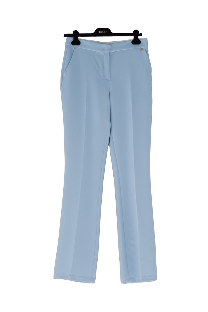 LIU JO Pantaloni flare azzurri stretch con piega stirata - Mancinelli 1954