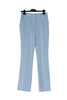 Pantaloni flare azzurri stretch con piega stirata