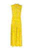 Abito lungo chemisier “AMELY” giallo con stampa a fiori