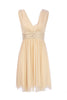 Gold “ARIZONA” short dress in lurex jersey