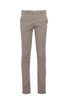 “MORELLO” almond trousers in stretch cotton and silk blend