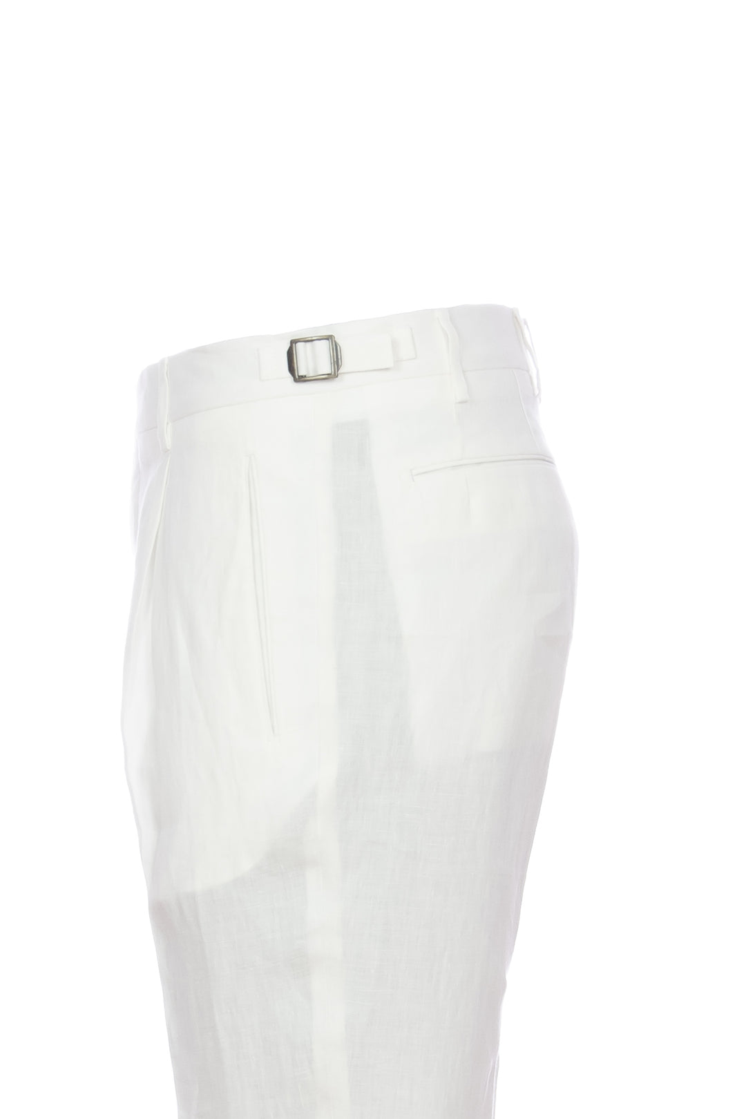 BERWICH Pantalone “RETRO” bianco in seta con una pince - Mancinelli 1954