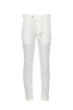 White “RETRO” silk trousers with one pleat