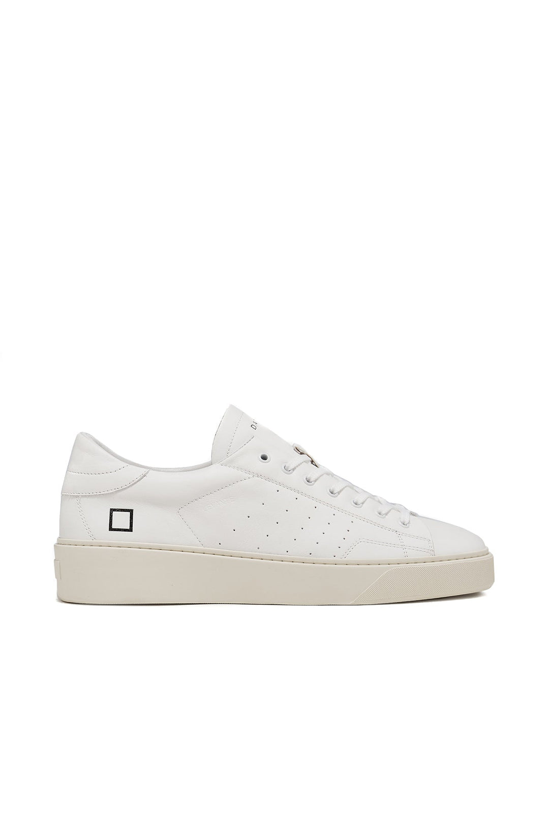 DATE Sneaker bassa in pelle LEVANTE CALF WHITE - Mancinelli 1954