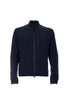 Bomber ripiegabile blu navy in tessuto bi-stretch in maglia