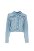 Giacca regular in denim bleached