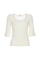 Top régulier en jersey blanc à col V