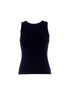 Black lurex sleeveless top