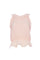 Pink cropped top in pleated georgette