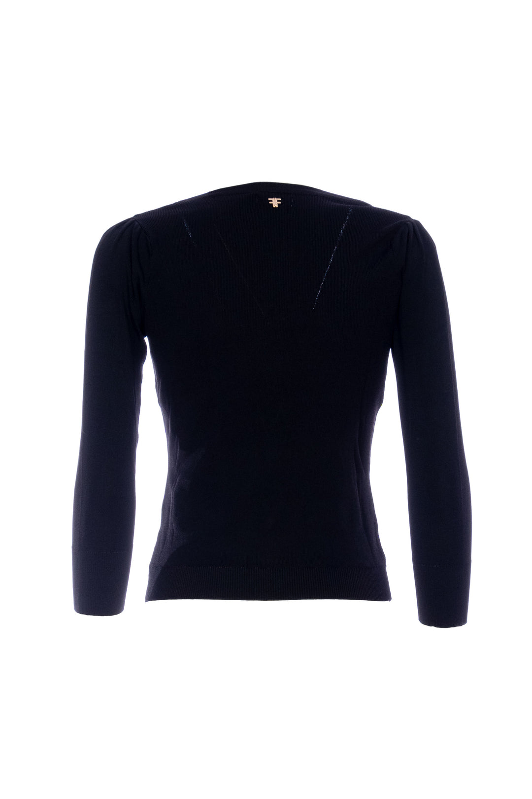 FRACOMINA Cardigan slim nero con scollo a V - Mancinelli 1954