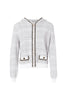 Regular jacquard cardigan with zip