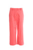 Coral cropped culotte trousers in cotton