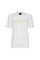 White cotton jersey T-shirt with embroidered logo