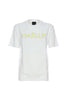 White cotton jersey T-shirt with embroidered logo