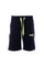 Black fleece Bermuda shorts with elastic and embroidered logo