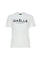 White cotton jersey T-shirt with printed logo