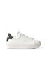 White-Black Addict Sneakers With Rubber Patch On The Heel