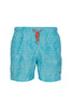 Classic light blue batik geometric swim shorts