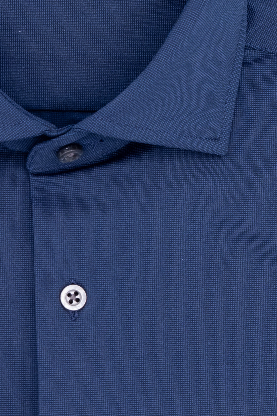 GHIRARDELLI Camicia slim blu in tessuto tecnico stretch con microfantasia a punti - Mancinelli 1954