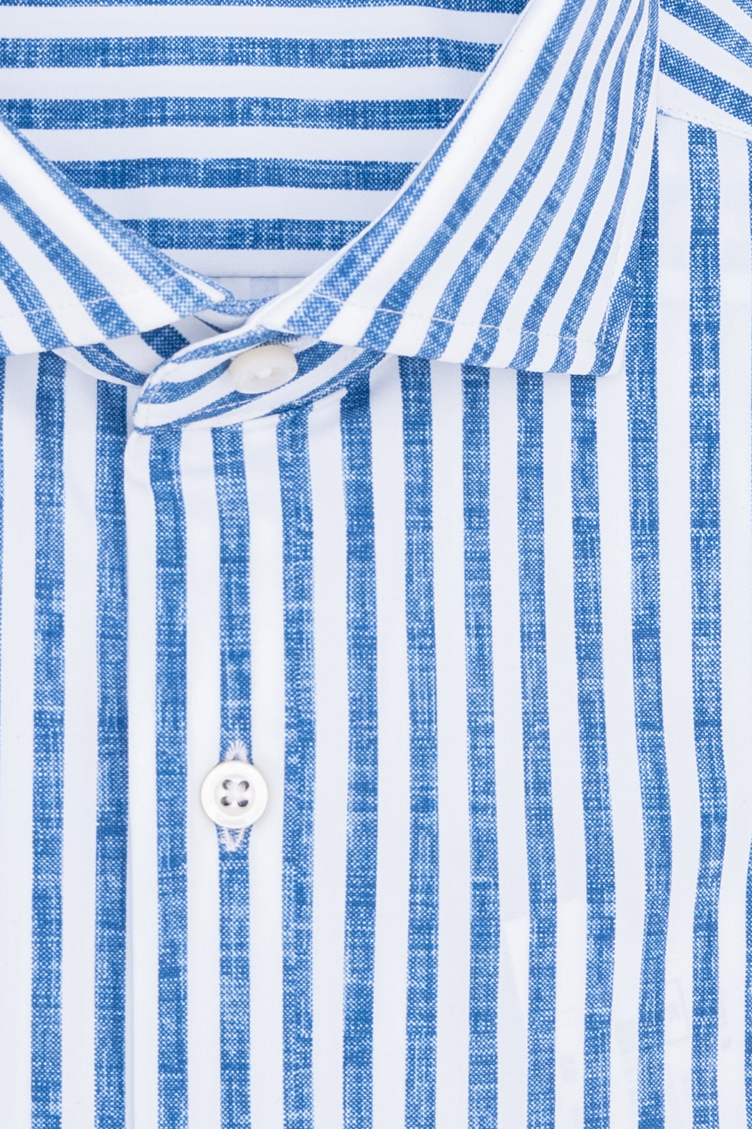 GHIRARDELLI Camicia slim in tessuto tecnico stretch a righe bianche e azzurre - Mancinelli 1954