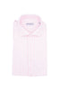 Slim shirt in white and pink striped stretch technical fabric