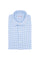 Slim shirt in stretch technical fabric with light blue geometric print