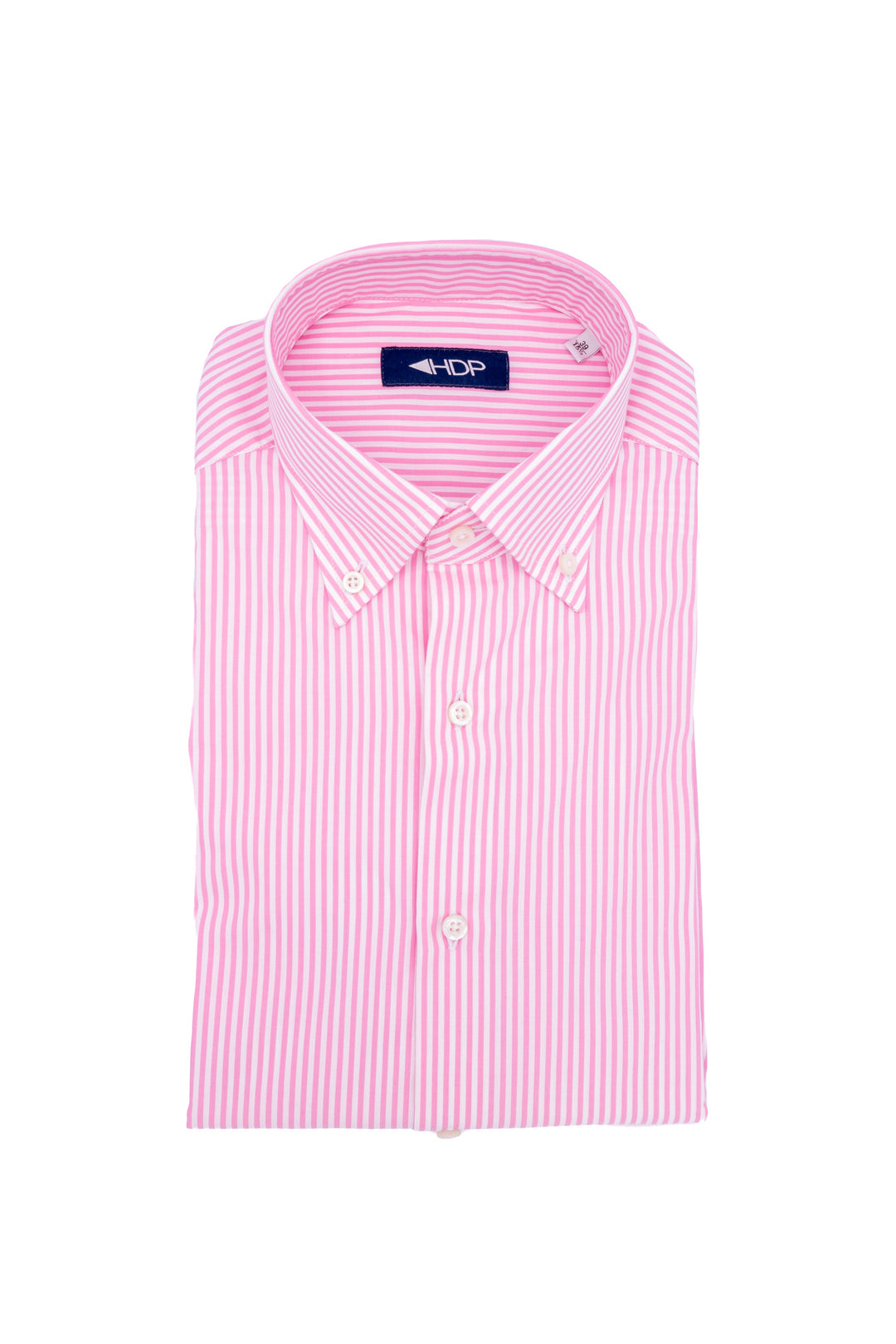 HDP Camicia button down in cotone a righe bianche e rosa - Mancinelli 1954