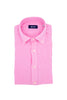 Slim pink button-down shirt in linen