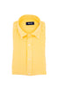 Chemise boutonnée slim jaune en lin