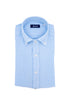 Slim light blue button-down shirt in linen