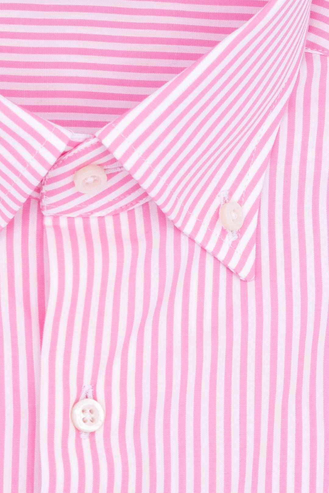 HDP Camicia slim button down in cotone a righe bianche e rosa - Mancinelli 1954