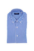 Slim button-down shirt in white and blue striped cotton