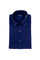 Dark blue button-down shirt in seersucker cotton