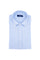 Slim button-down shirt in white and light blue striped linen
