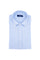 Camicia slim button down in lino a righe bianche e azzurre