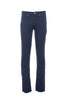 Pantalone 5 tasche “JOHN” blu scuro in cotone con toppa in nido d'ape