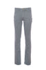 Pantalone 5 tasche “JOHN” grigio in cotone con toppa in nido d'ape