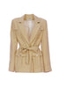 Beige single-breasted jacket with belt