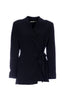 Black crossed unstructured jacket with knot